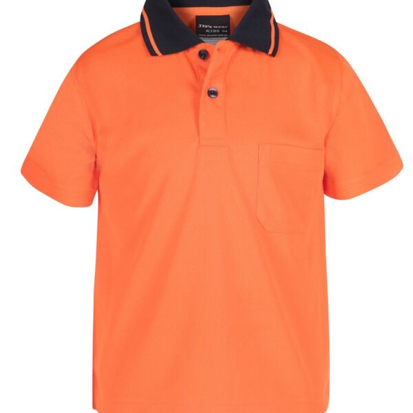 Hi Vis Non Cuff Traditional Polo - Kids Thumbnail